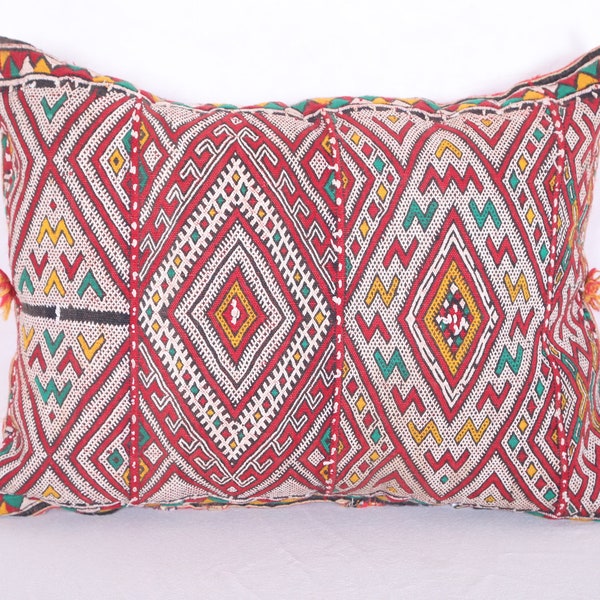 Moroccan Vintage pillow Filled 17.3 x 22 INCHES Vintage rug pillow - Woven kilim pillow - Bohemian pillow - Vintage Morocco pillow