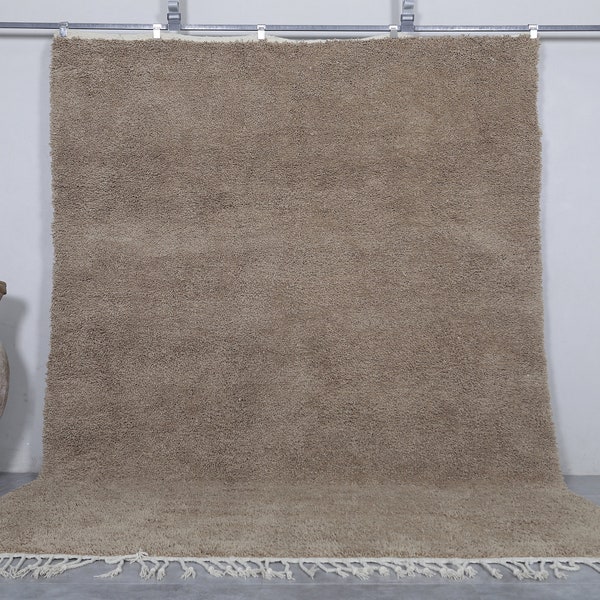 Moroccan Taupe rug - Beni ourain rug - Custom rug - handmade rug - Genuine lamb wool - Taupe rug- Moroccan Brown rug - custom design rugs