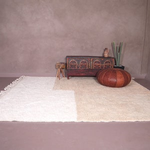 Moroccan rug contemporary Berber Moroccan rug contemporary Ivory rug Beni ourain rug Custom rug Handmade rug Moroccan area rug 画像 3