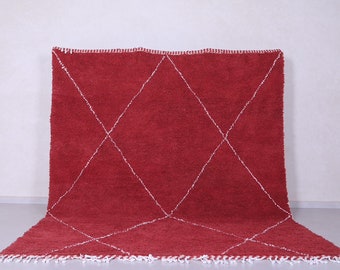 Moroccan rug red - Beni ourain rug - Moroccan rug - Berber rug - Handmade rug - Custom rug - Moroccan area rug - Moroccan berber rug