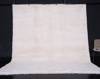 Moroccan rug white - Solid white rug - Custom moroccan rug - Wool berber rug - Beni ourain rug - Handmade rug - Moroccan area rug