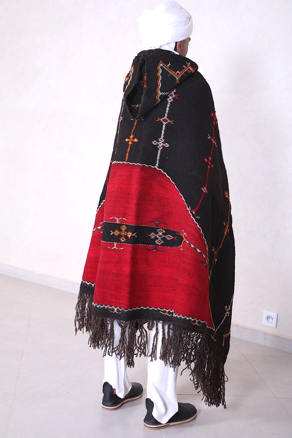 Antique costume - Moroccan cape - Tribal rug - Vi… - image 5