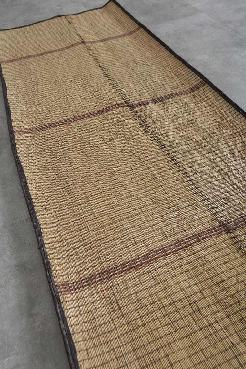 Vintage Tuareg Mat 2.8 X 7.9 Feet Runner Tuareg Mat - Reed Rug - Old ...