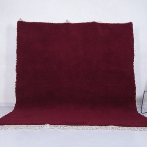 Amazing moroccan rug burgundy - Handmade custom rug - Berber rug - Moroccan berber rug - Moroccan area rug - Morocco rug - Beni ourain rug
