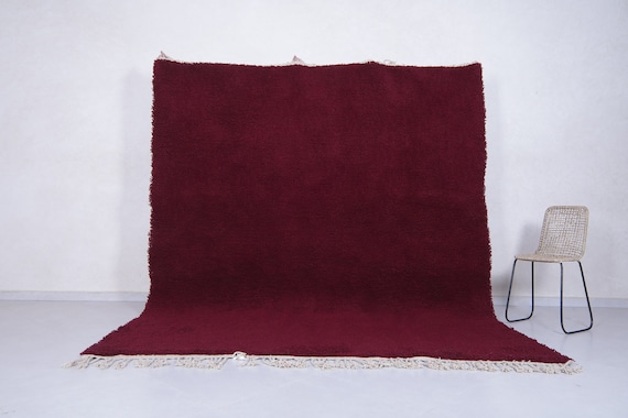 Amazing moroccan rug burgundy - Handmade custom rug - Berber rug - Moroccan berber rug - Moroccan area rug - Morocco rug - Beni ourain rug