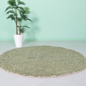 Moroccan Round rug Green - handmade round rug - berber round rug - rounded rug - morocco rug circle - green rug - handmade rug