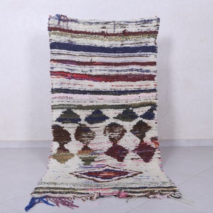 Moroccan Vintage rug 2.8 x 6.3 feet - morocco rug - runner rug - morocco rug - handmade rug - moroccan area rug - moroccan wool rug
