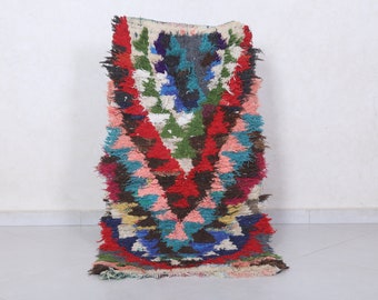 【希少・手織り】モロッコ製 ベルベルラグ／ハンドメイド・未使用 ヴィンテージ ランナーラグ 2.3 x 4.3 フィート ハンドメイド