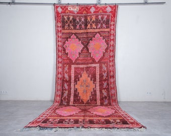 Vintage runner rug 5.3 x 14.6 Feet Morocco Entryway rug - handmade berber rug - Boujaad area rug - Vintage rug - Long rug - Tribal rug