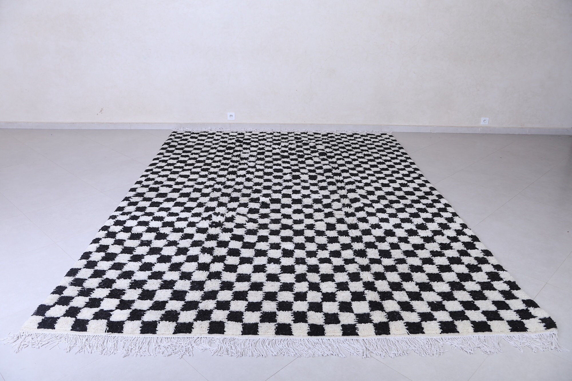 Checkered Black Rug - Moroccan Rug Checkered - Black Checkered Rug ...