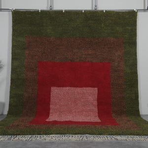 Modern design Moroccan rug - Hand knotted rug - Moroccan Berber rug - Moroccan berber rug - Beni ourain rug - Custom size rug