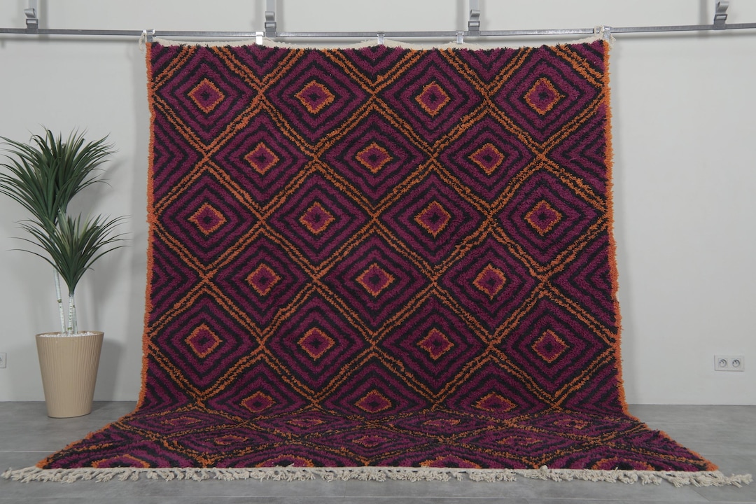Moroccan Purple Rug - Hand Knotted Rug - Moroccan Rug - Moroccan Berber ...