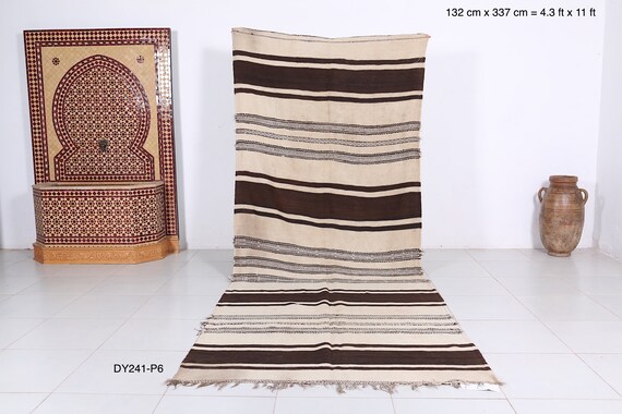 Vintage Kilim Rug 4 3ft X 11ft Moroccan Runner Rug Kilim Etsy