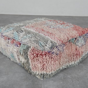 Kilim ottoman for eclectic room design – Handmade Large Kilim Floor Pouf Cushion for Bohemian Decor & Moroccan Style