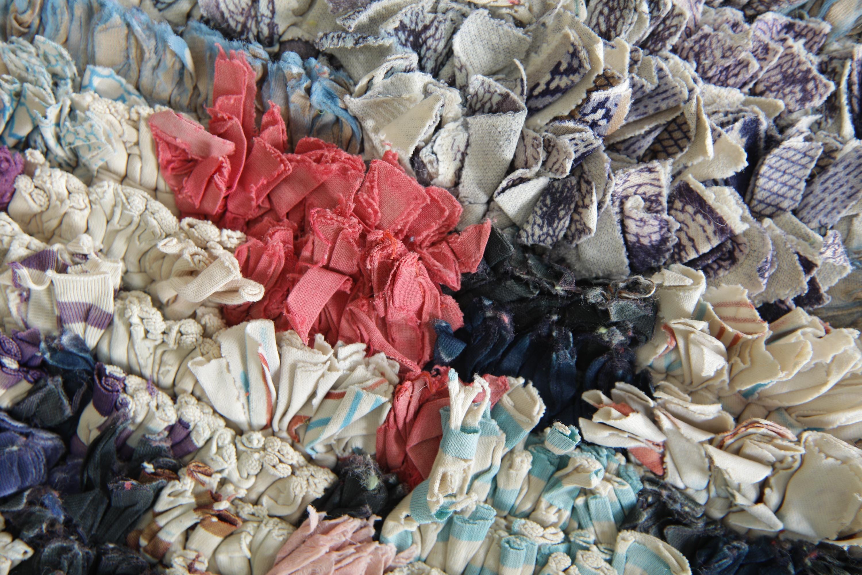 ハンドメイドのカラフルなモロッコ製ランナーラグ 3.6 x 7.2 フィート