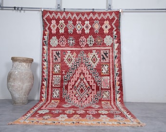 Moroccan rug 5.8 x 10.8 Feet berber rug vintage - Handmade area rug - Boujaad rug - Morocco rug - Tribal rug - Long rug