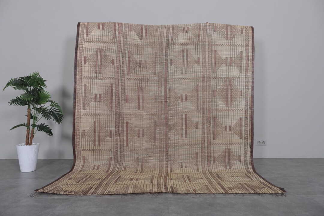Old Tuareg Mat 7.1 X 9 Feet Vintage Area Rug - Mauritanian Rug ...
