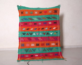 Bunter Berber Kelim Teppich 10 x 15 Meter - Gestreifter Berber Teppich Flachgewebe - Kleiner Berber Kelim Teppich - Handgemachter Kelim Teppich