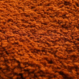 Moroccan orange round rug wool - Plain round rug - Moroccan round rug - Circle rug - Berber area rug - Handmade rug image 8