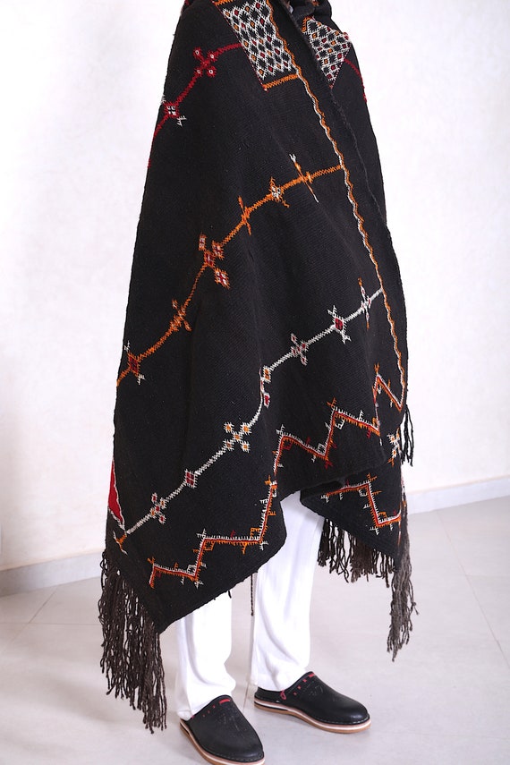 Antique costume - Moroccan cape - Tribal rug - Vi… - image 9