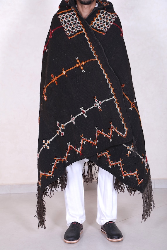 Antique costume - Moroccan cape - Tribal rug - Vi… - image 8