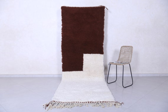 Custom runner rug - Beni ourain rug - Hallway rug - Entryway rug - Long moroccan rug - Custom rug - Wool rug - Berber rug runner - Brown rug