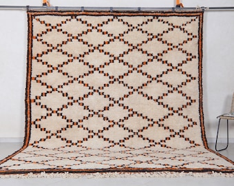 Moroccan cream rug - Berber rug - Handmade rug - Beni ourain rug - Wool rug - Moroccan area rug - Morocco rug - Handmade moroccan rug