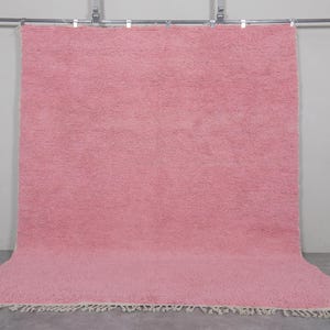Moroccan rug pink - Solid rug - Morocco rug - Berber rug - Moroccan plain rug - Handmade rug - Beni ourain rug solid - Moroccan pink rug