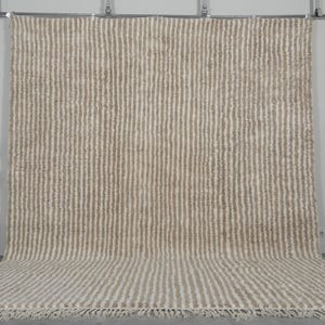 Moroccan rug minimalist striped design - Beni ourain rug - Handmade berber rug - Custom size rug - Wool area rug - Living room rug