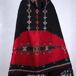 Vintage Moroccan Burnous - Berber burnous - Berber cape - Moroccan burnous - Hooded cape - Moroccan cloak - Moroccan cloak