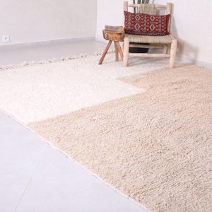 Moroccan rug contemporary Berber Moroccan rug contemporary Ivory rug Beni ourain rug Custom rug Handmade rug Moroccan area rug 画像 5
