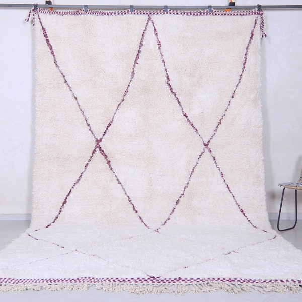 Moroccan rug Hand knotted - Trellis rug - berber rug - Custom rug - Handmade rug - Genuine lamb wool - Morocco rug - Beni ourain rug