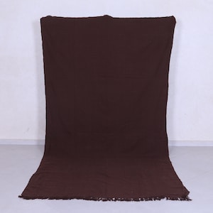 Moroccan brown kilim 5.2 x 10.3 feet solid rug - Runner blanket - Flat woven rug - Hallway rug - Long runner rug - Brown rug - Morocco rug