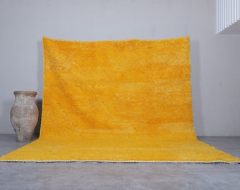 Moroccan yellow rug - Beni ourain rug - Wool berber rug - Custom rug - handmade rug - Yellow rug - Berber yellow rug - Moroccan area rug