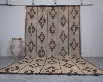 Large Mauritanian Tuareg rug 9 X 15.9 Feet Vintage Tuareg rug - Handmade reed rug - Moroccan old rug - Old african rug - Tuareg mat