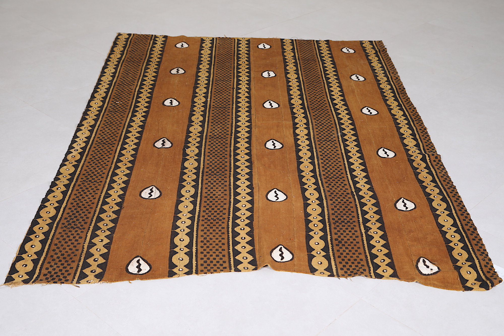 Brown African Mudcloth Rug 4.9 X 6.7 Feet - Handmade Tribal Area Rug ...