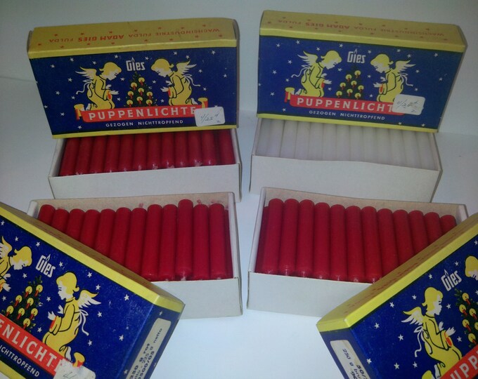 Vintage German Christmas Tree Candles 4 Full Boxes 3 Red 1 Etsy
