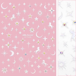 Bejeweled Nail Art Sticker / Starry Unicorn