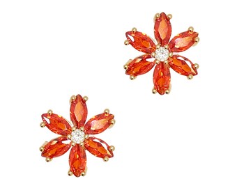 Poinsettia / Zircon Charm / Gold