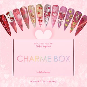 Winter Holiday 2024 Charme Box - Nail Art Mystery Box, Surprise Box for Nail Lover, Beauty Box Nail Art Supplies, Mystery Bundle Gift Idea