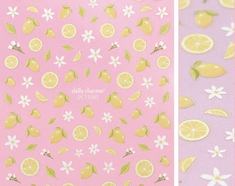 Floral Nail Art Sticker / Lemon Blossoms
