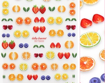 3D Embossed Nail Art Sticker / Fruit Stand