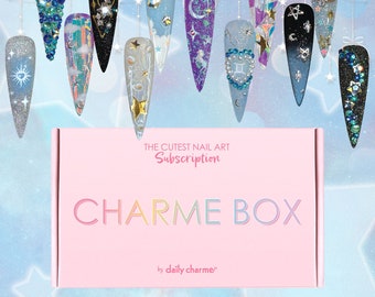 May 2024 Zodiac Celestial Themed Charme Box - Nail Art Mystery Box, Surprise Box for Nail Lover, Beauty Box Nail Art Supplies, Gift Idea