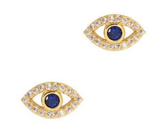 Evil Eye / Zircon Charm / Gold