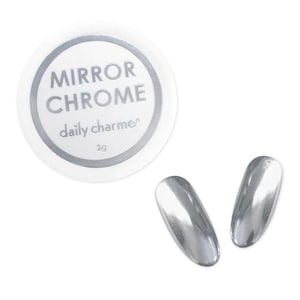 Daily Charme Silver Chrome Powder for Reflective Mirror Nails
