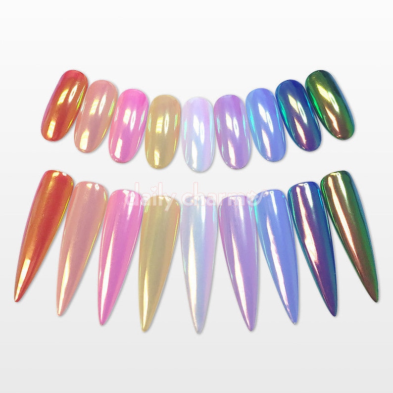 Unichrome Aurora Unicorn Chrome Powder Nail Art AB Effect