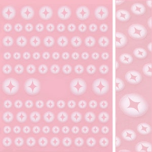 Kawaii Nail Art Sticker / Airbrush Sparkle
