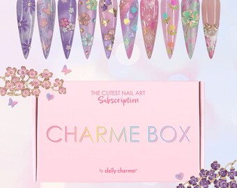 March 2024 Spring Themed Charme Box - Nail Art Mystery Box, Surprise Box for Nail Lover, Beauty Box Nail Art Supplies, Gift Idea for Her