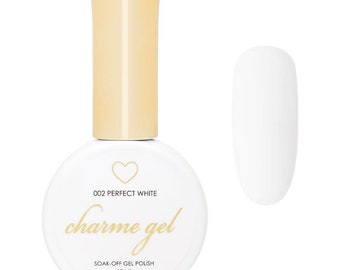 Charme Gel / 002 Perfect White - Daily Charme Soak Off UV Gel Nail Polish Color for Nail Art