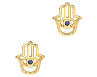 Hamsa / Zircon Charm / Gold